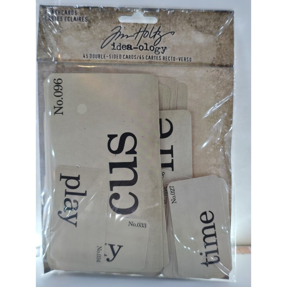 Tim Holtz Idea-ology Flashcards TH94224 45 Double Sided Cards New Sealed